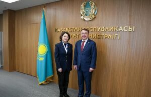 Türk Mədəniyyəti və İrsi Fondunun Prezidenti Qazaxıstan Respublikasının Ədliyyə Naziri ilə bir araya gəlib