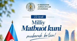 Özbəkistan Jurnalistlər Birliyinin sədri Azərbaycan Milli Mətbuat Günü münasibətilə Azərbaycanlı həmkarını təbrik edib