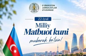 Özbəkistan Jurnalistlər Birliyinin sədri Azərbaycan Milli Mətbuat Günü münasibətilə Azərbaycanlı həmkarını təbrik edib